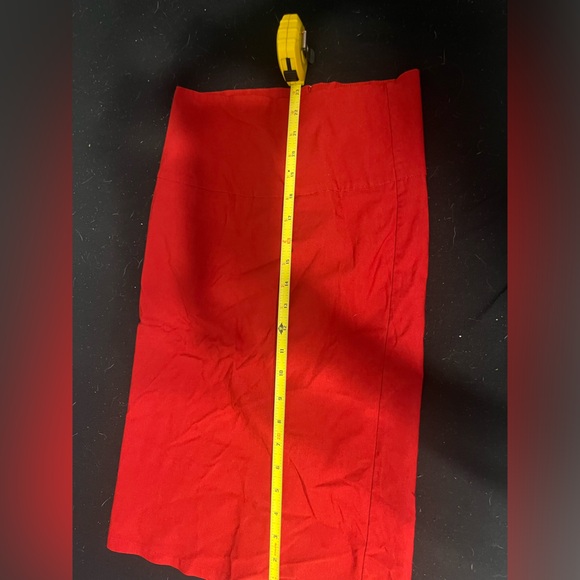 Joan Michaela Red Knee Length Pencil Skirt - Picture 3 of 5